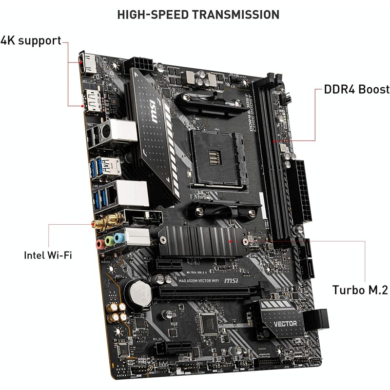 Msi A520m Vector Wifi Motherboard